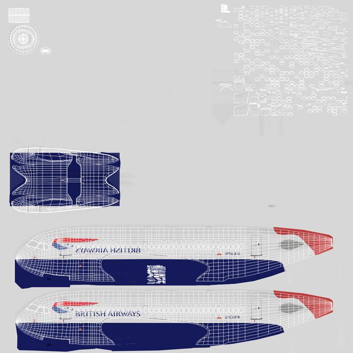 Airbus A319 British Airways 3D