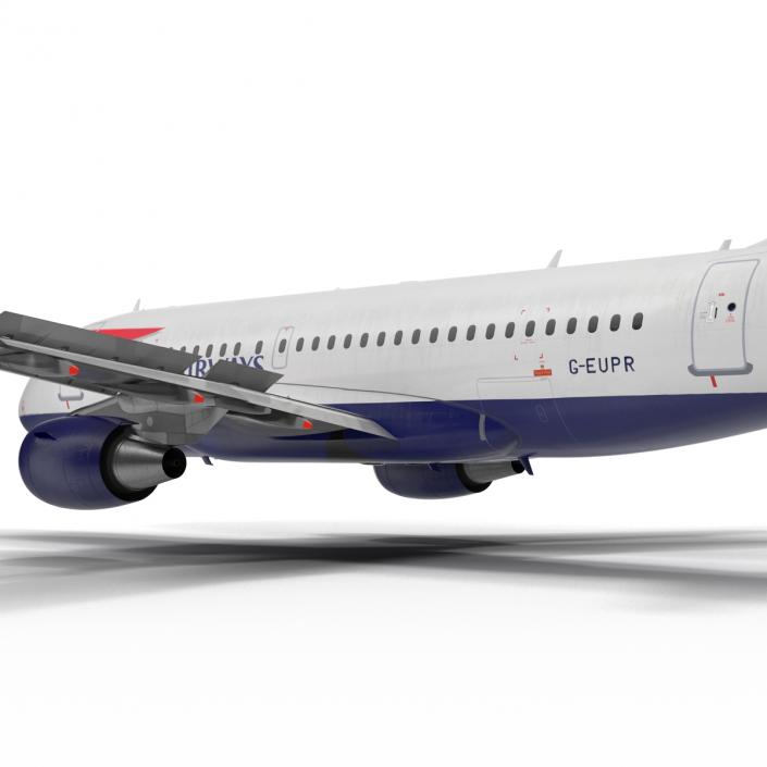 Airbus A319 British Airways Rigged 3D model