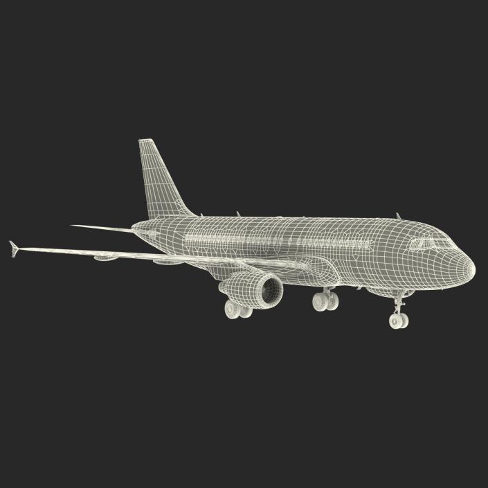 Airbus A319 British Airways Rigged 3D model