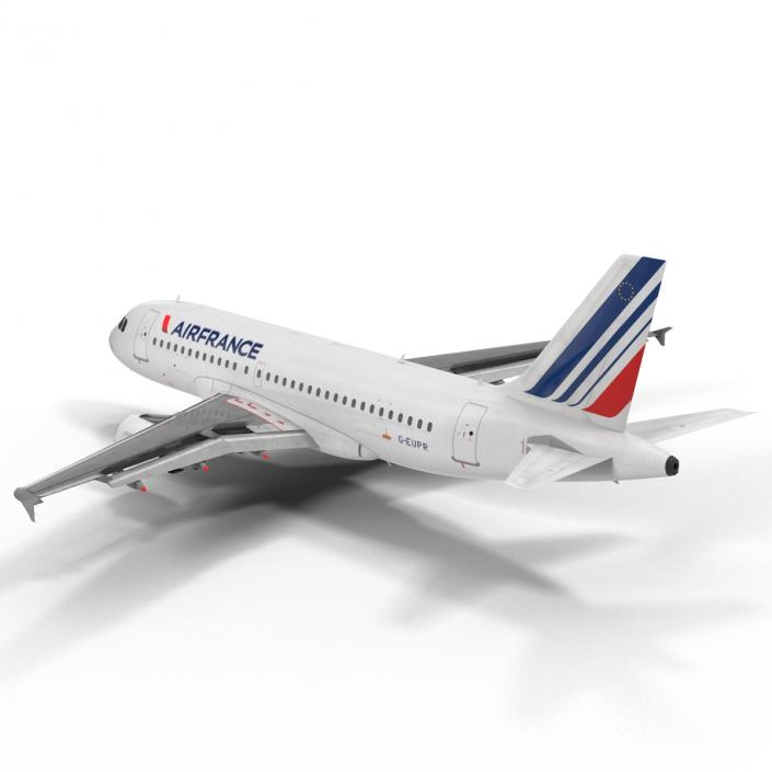 Airbus A319 Air France Rigged 3D model