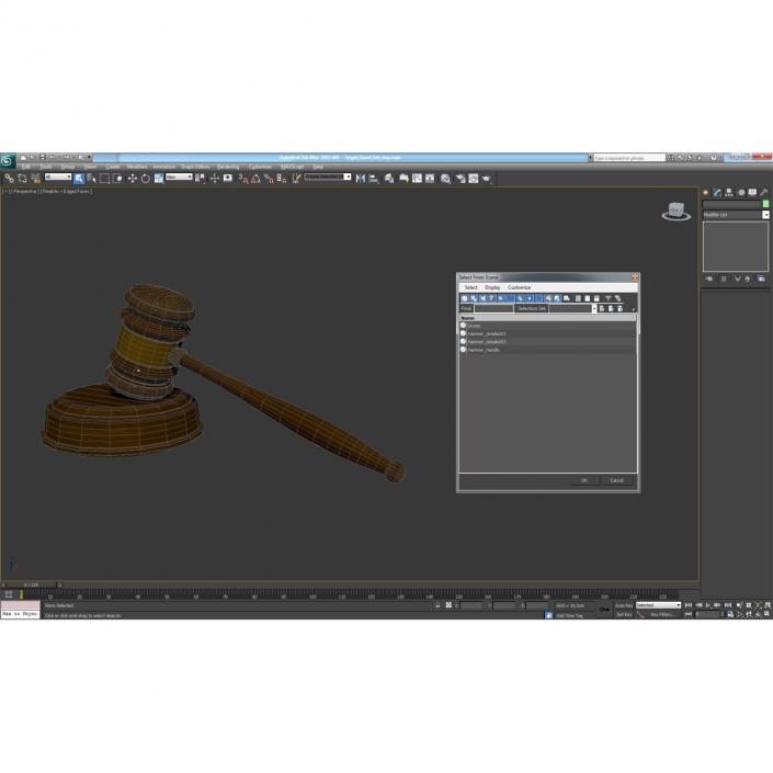 3D model Legal Gavel Set