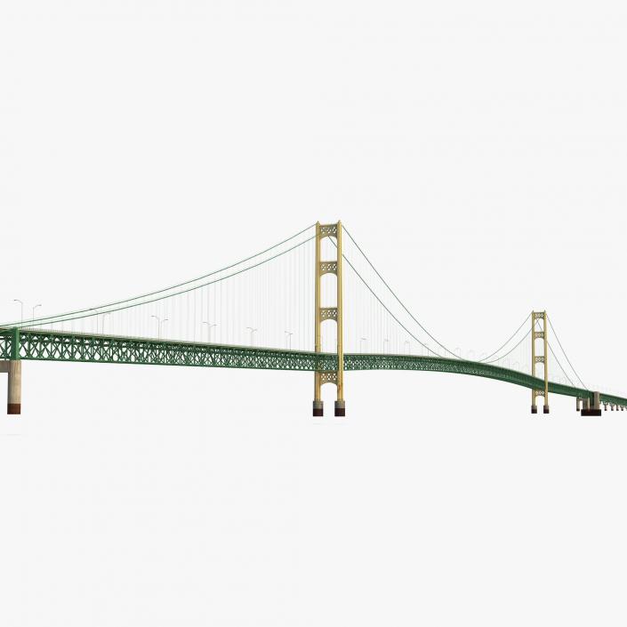 3D model Mackinac Bridge