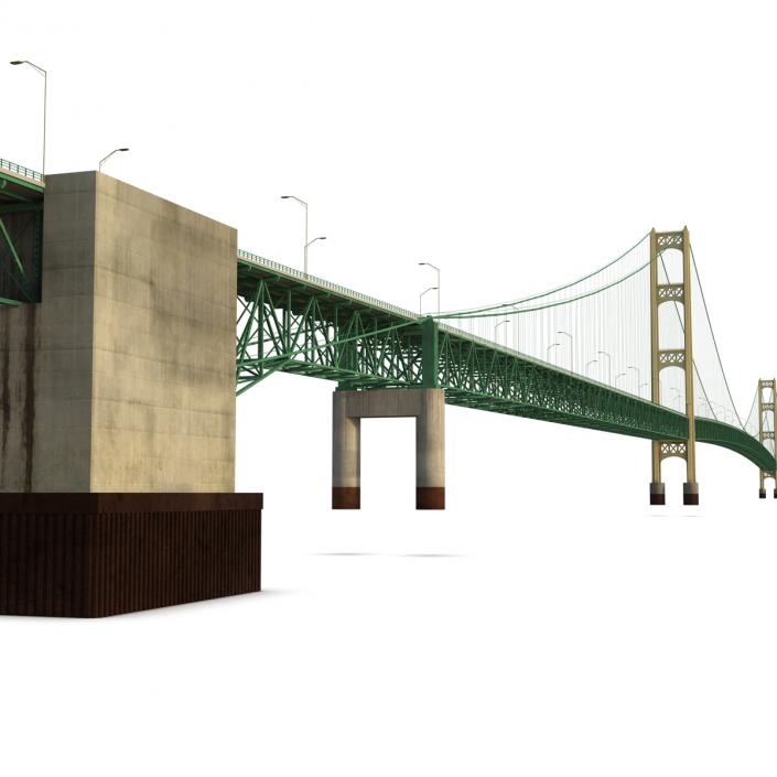 3D model Mackinac Bridge