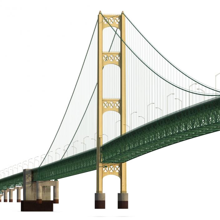 3D model Mackinac Bridge