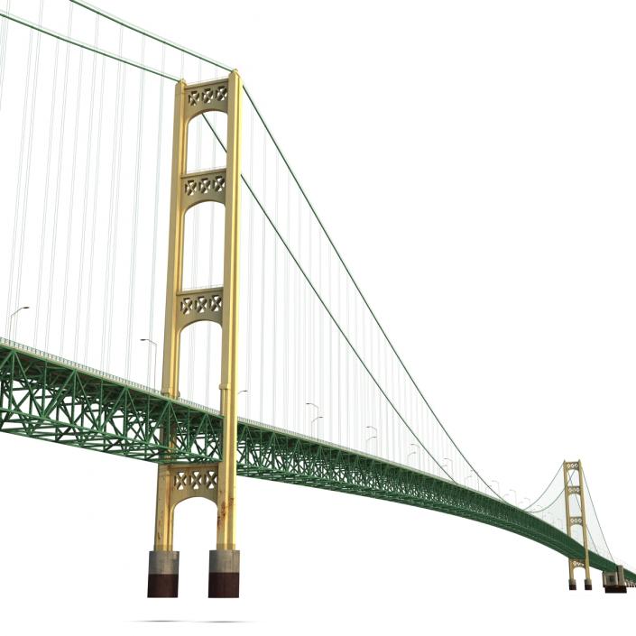 3D model Mackinac Bridge