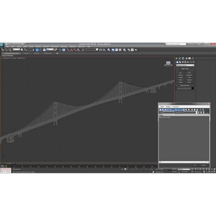 3D model Mackinac Bridge