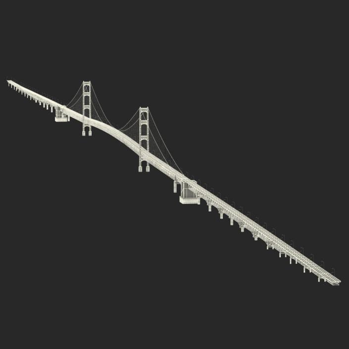 3D model Mackinac Bridge