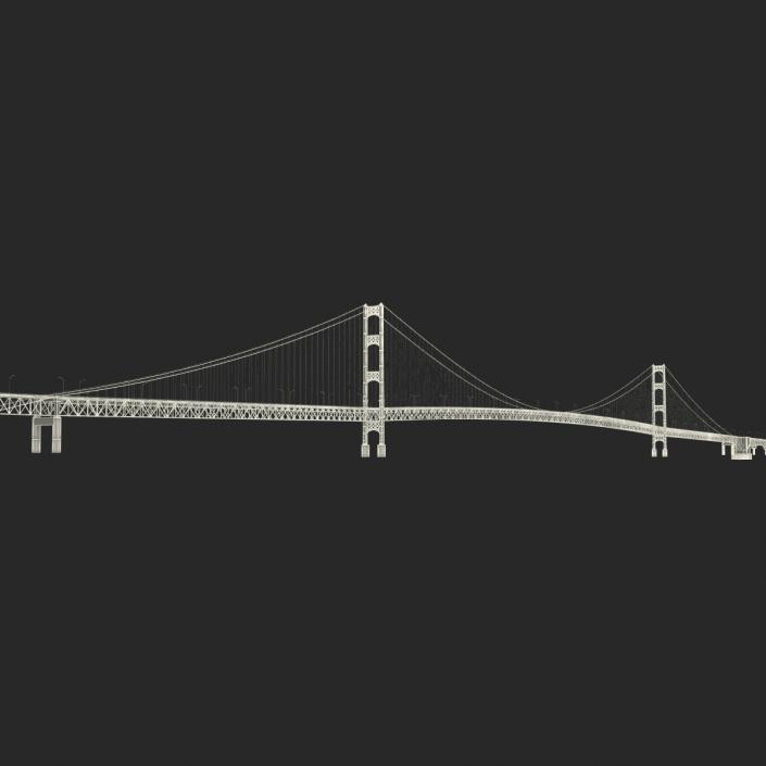 3D model Mackinac Bridge