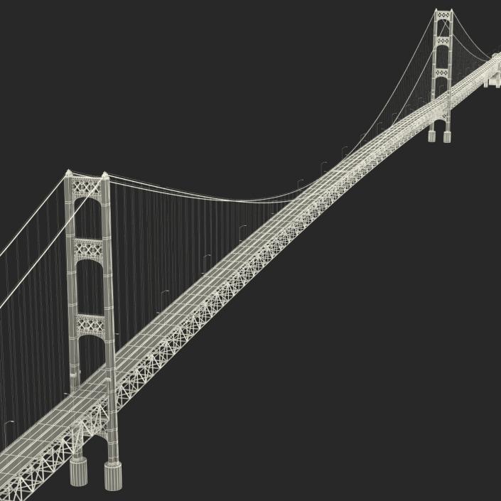 3D model Mackinac Bridge