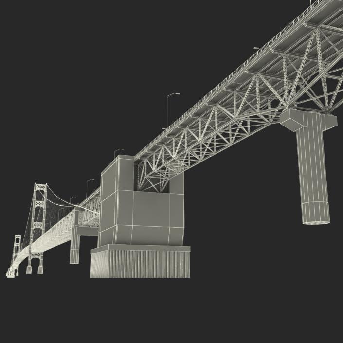 3D model Mackinac Bridge