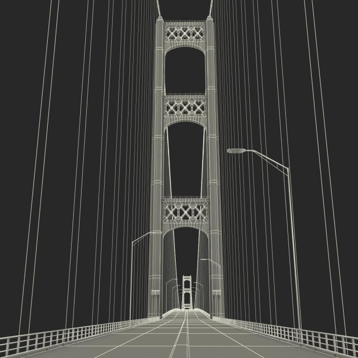 3D model Mackinac Bridge