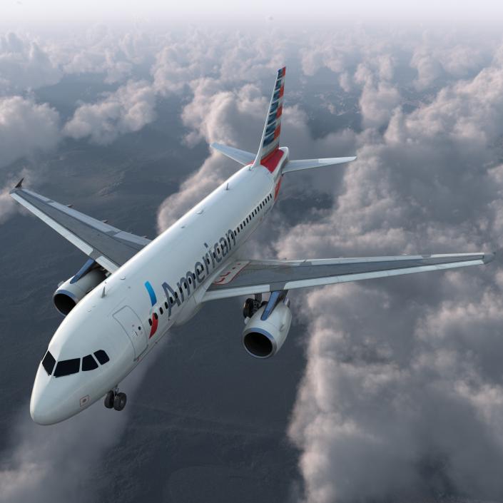 Airbus A319 American Airlines 3D model