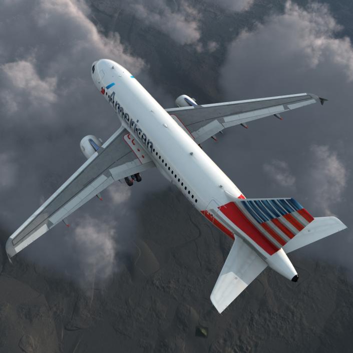 Airbus A319 American Airlines 3D model