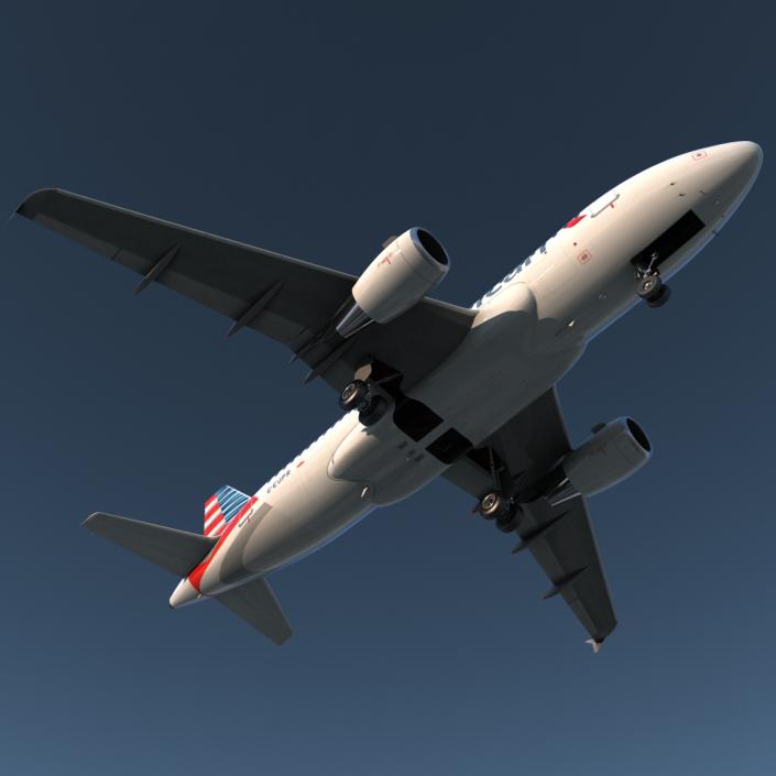 Airbus A319 American Airlines 3D model