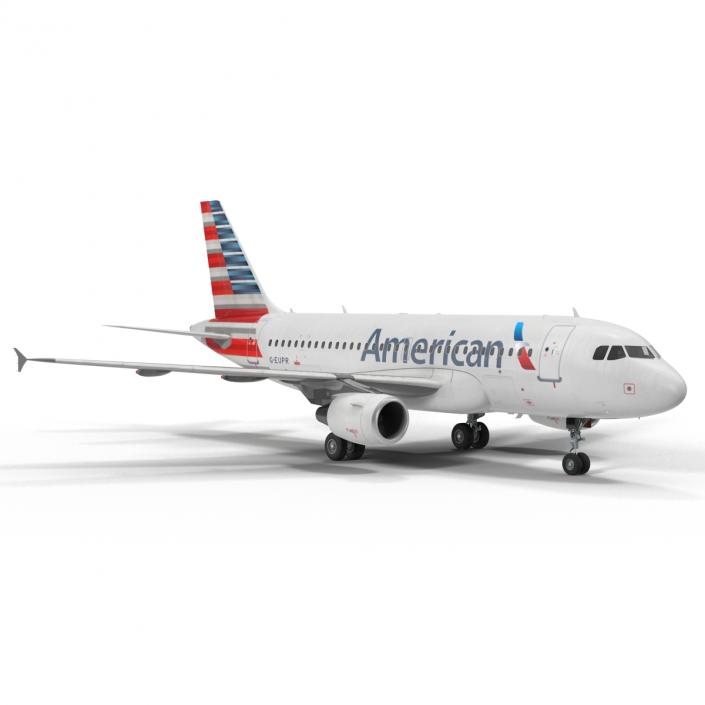 Airbus A319 American Airlines 3D model