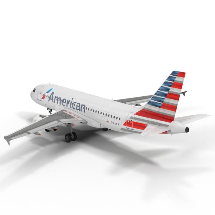 Airbus A319 American Airlines 3D model