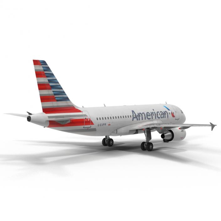 Airbus A319 American Airlines 3D model