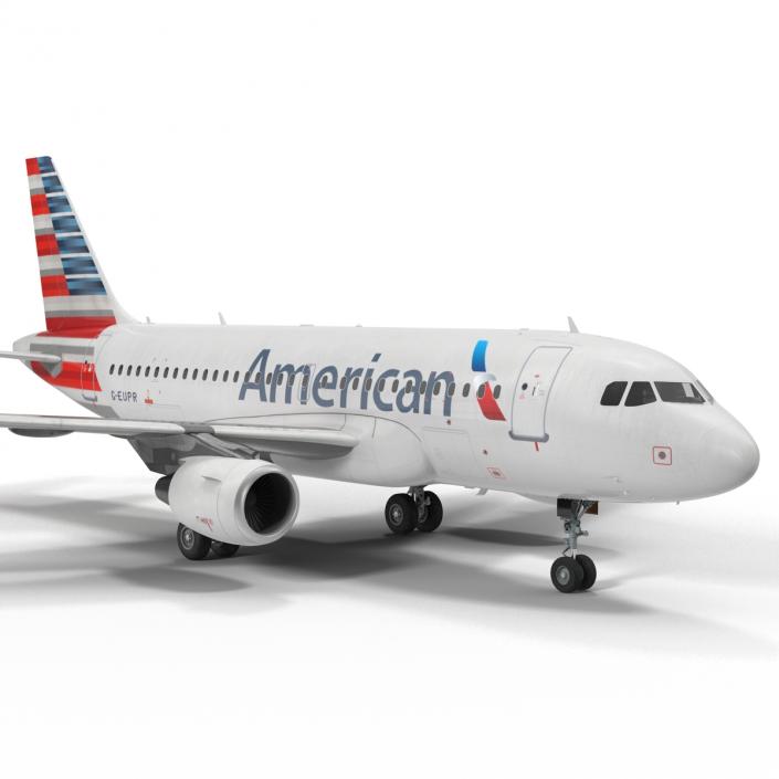 Airbus A319 American Airlines 3D model