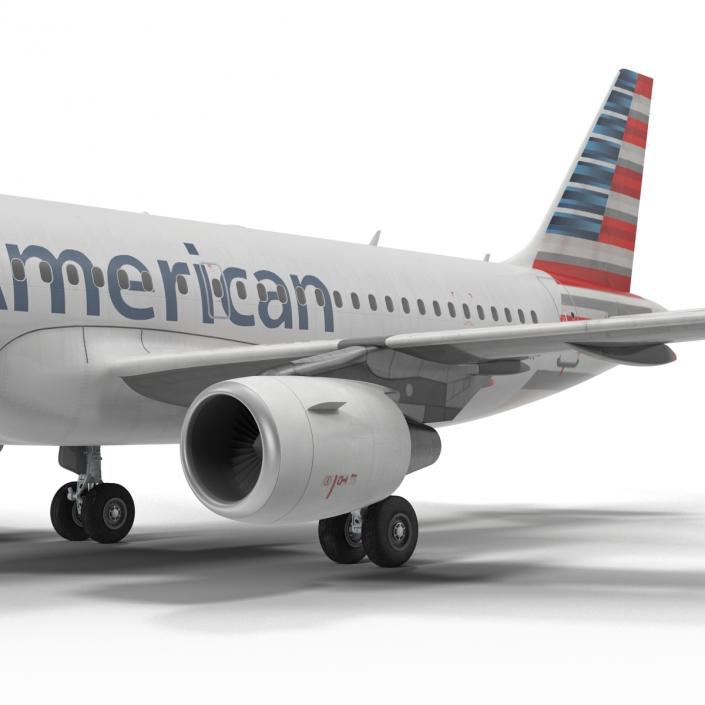 Airbus A319 American Airlines 3D model