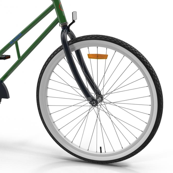 Retro Bicycle Built for Two Rigged 3D model