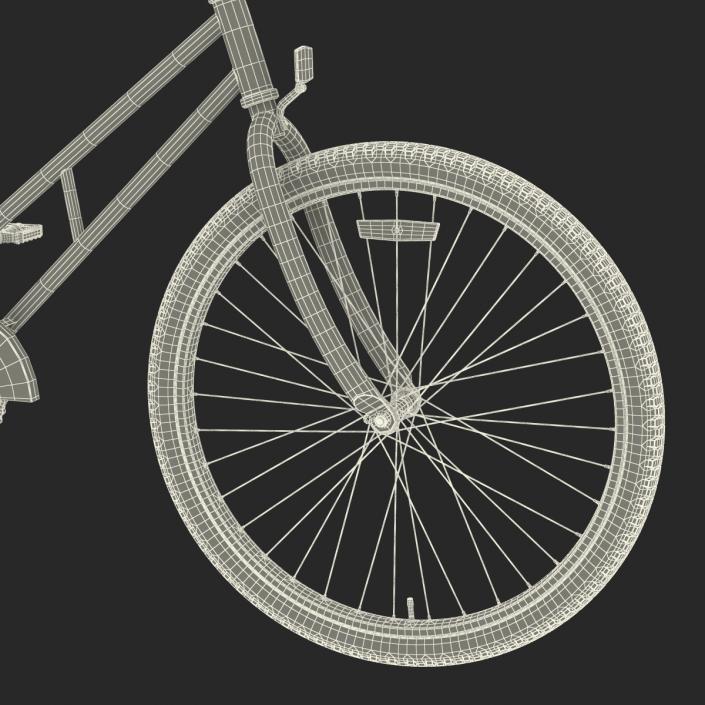 Retro Bicycle Built for Two Rigged 3D model