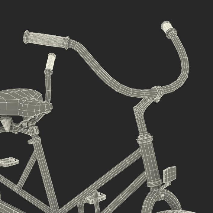 Retro Bicycle Built for Two Rigged 3D model