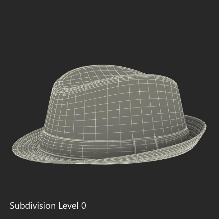 Mens Straw Hat 3D model