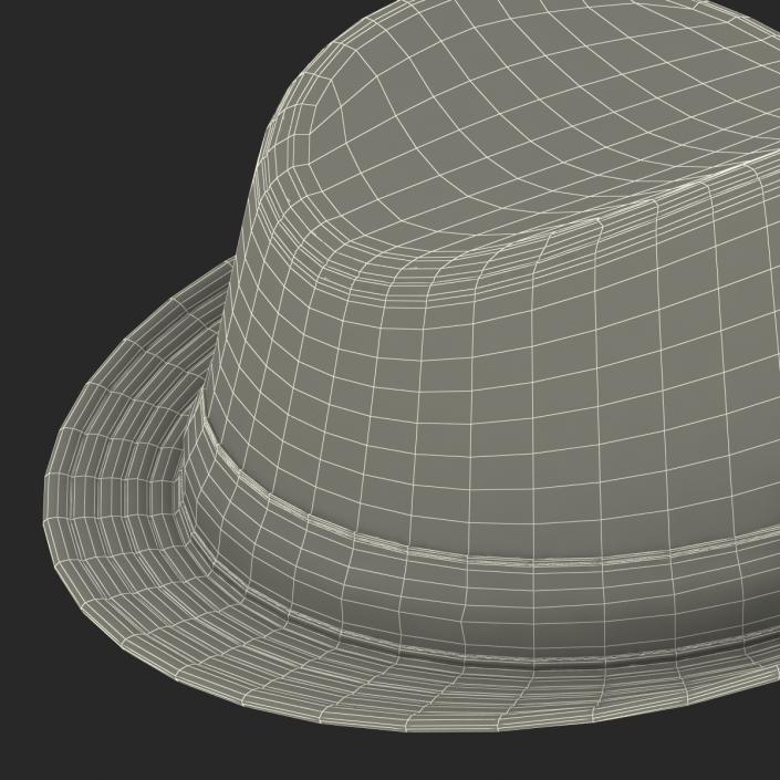 Mens Straw Hat 3D model