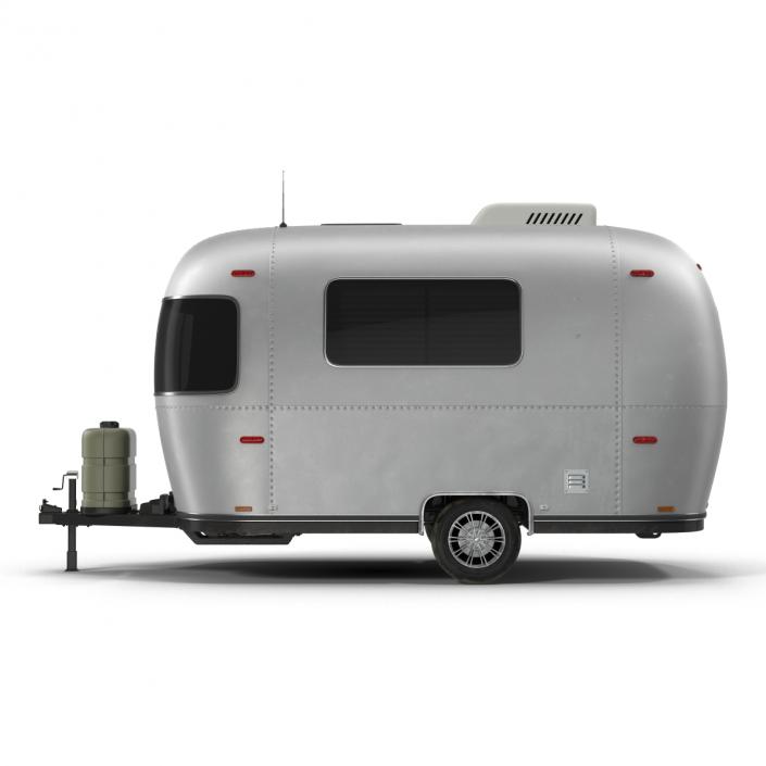 Retro Air Stream Recreational Vehicle Rigged 3D model