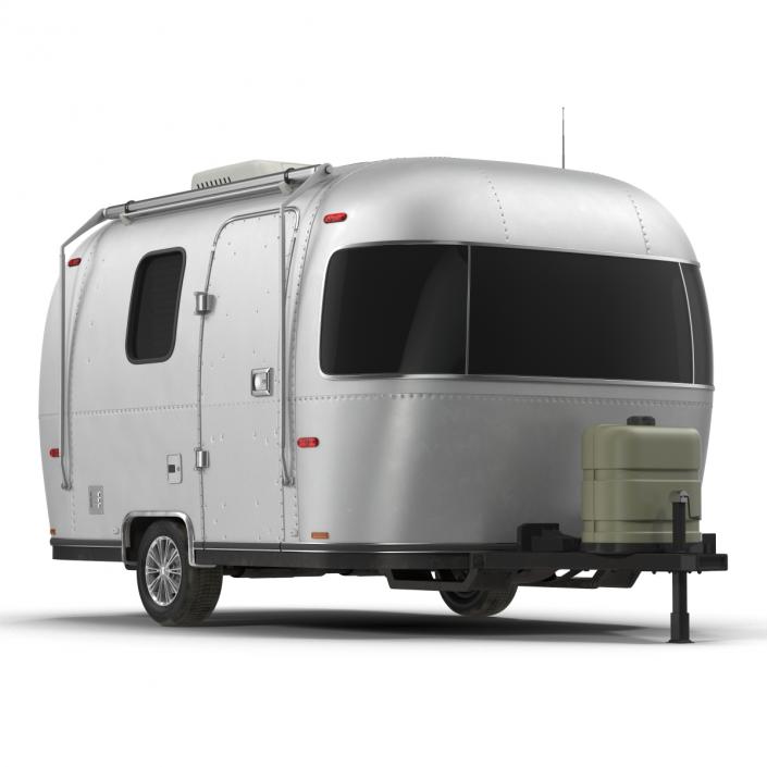 Retro Air Stream Recreational Vehicle Rigged 3D model