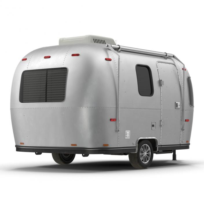 Retro Air Stream Recreational Vehicle Rigged 3D model