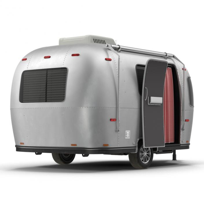 Retro Air Stream Recreational Vehicle Rigged 3D model