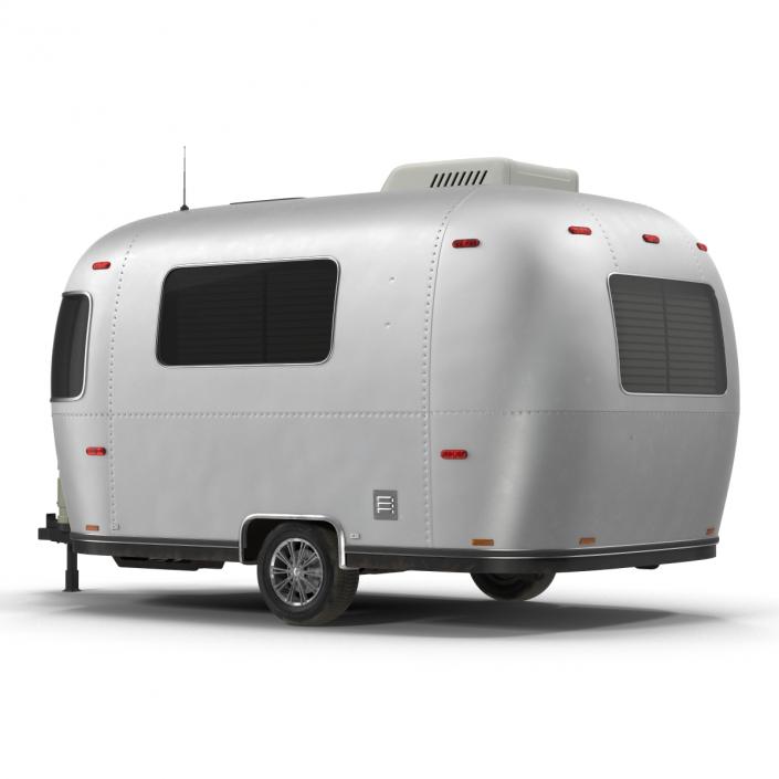 Retro Air Stream Recreational Vehicle Rigged 3D model