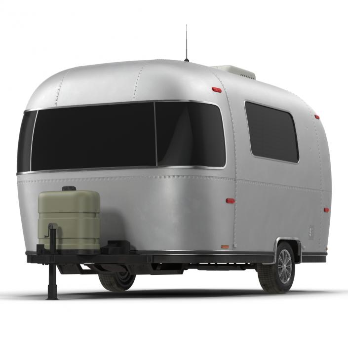 Retro Air Stream Recreational Vehicle Rigged 3D model