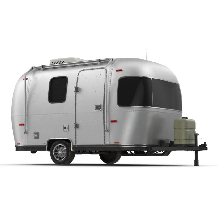 Retro Air Stream Recreational Vehicle Rigged 3D model