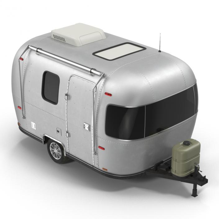 Retro Air Stream Recreational Vehicle Rigged 3D model