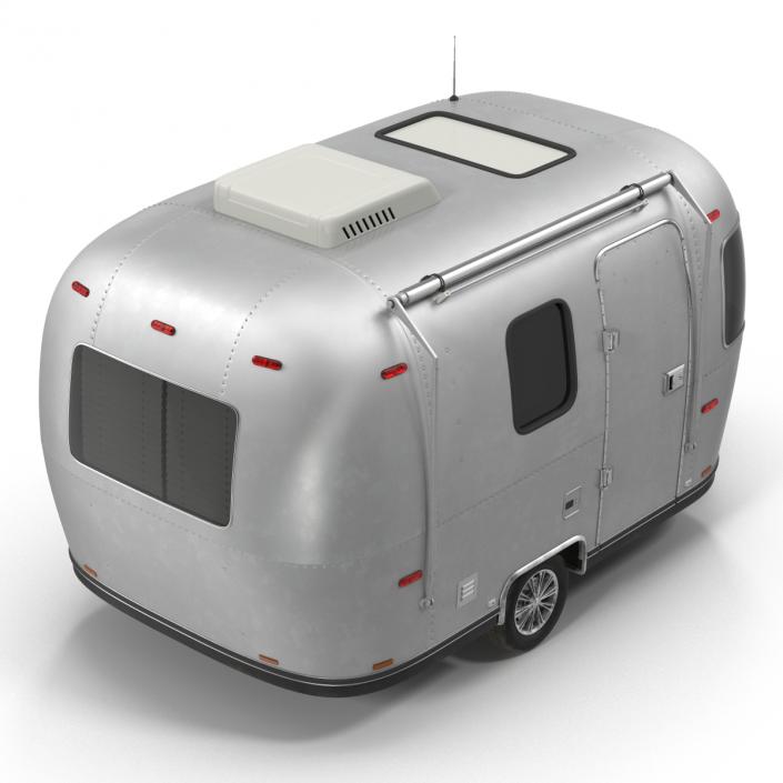 Retro Air Stream Recreational Vehicle Rigged 3D model