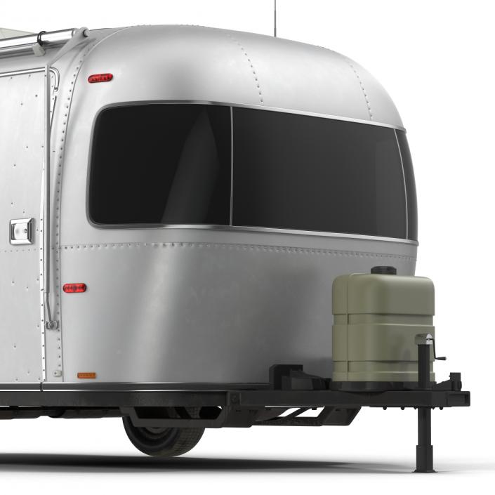 Retro Air Stream Recreational Vehicle Rigged 3D model