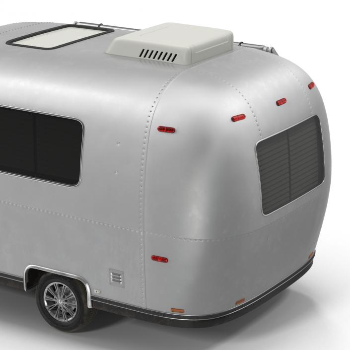 Retro Air Stream Recreational Vehicle Rigged 3D model