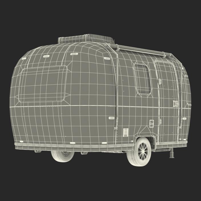 Retro Air Stream Recreational Vehicle Rigged 3D model