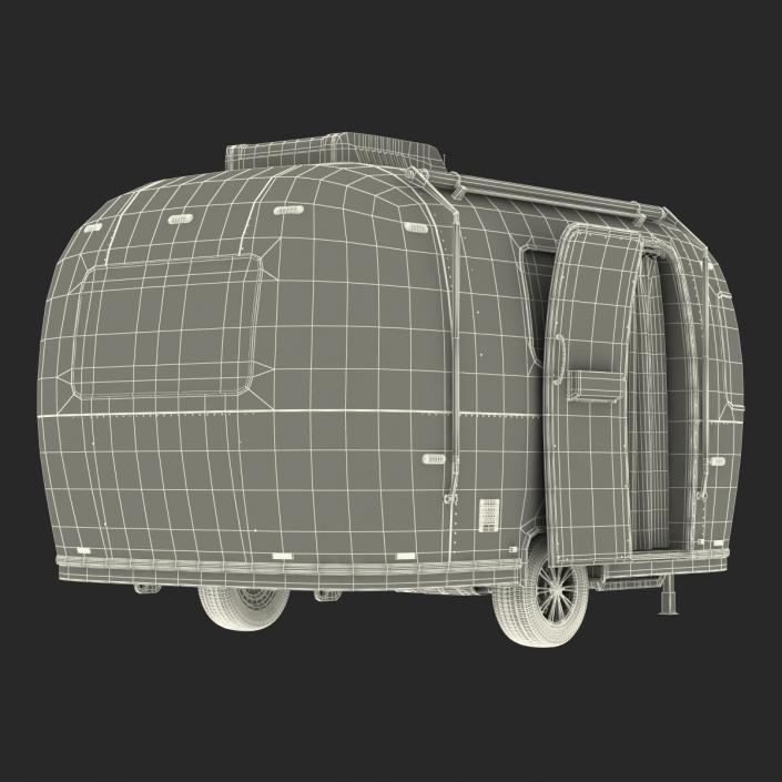 Retro Air Stream Recreational Vehicle Rigged 3D model