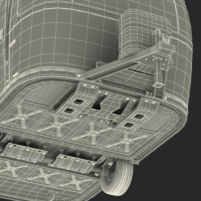 Retro Air Stream Recreational Vehicle Rigged 3D model