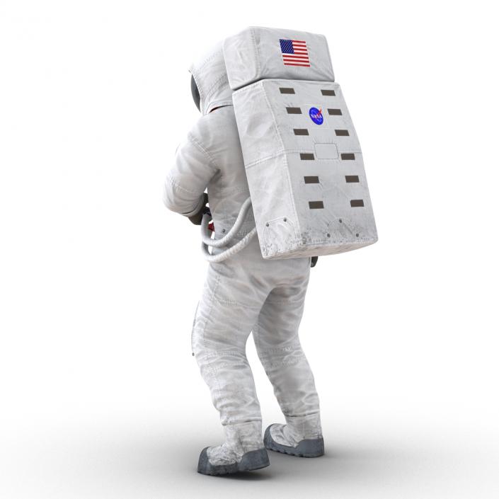 3D Astronaut NASA Wearing Spacesuit A7L Pose 2 model