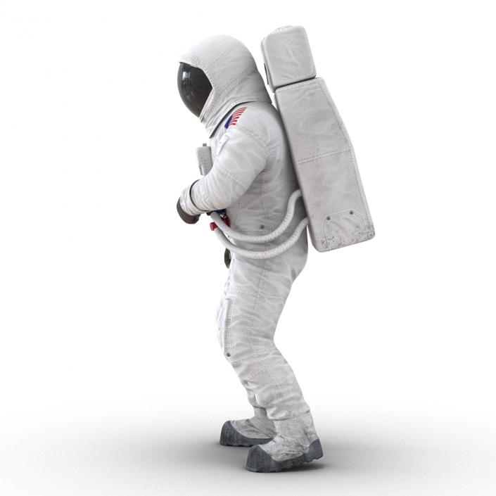 3D Astronaut NASA Wearing Spacesuit A7L Pose 2 model