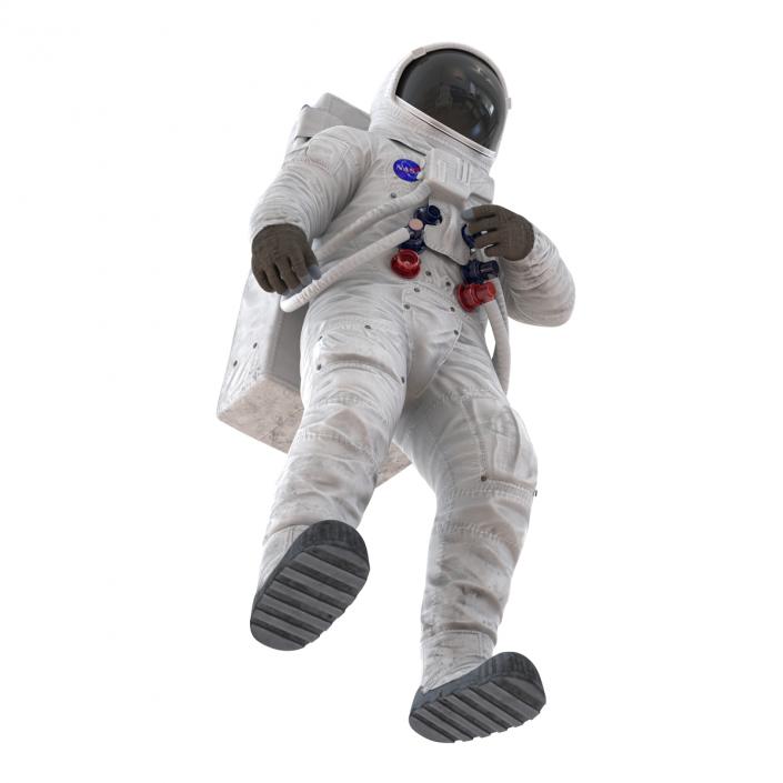 3D Astronaut NASA Wearing Spacesuit A7L Pose 2 model