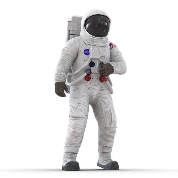 3D Astronaut NASA Wearing Spacesuit A7L Pose 2 model