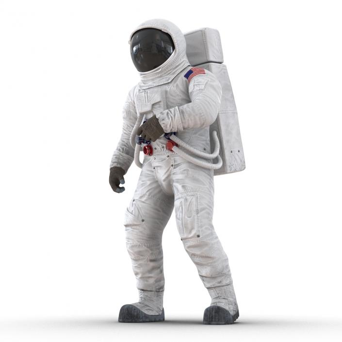 3D Astronaut NASA Wearing Spacesuit A7L Pose 2 model