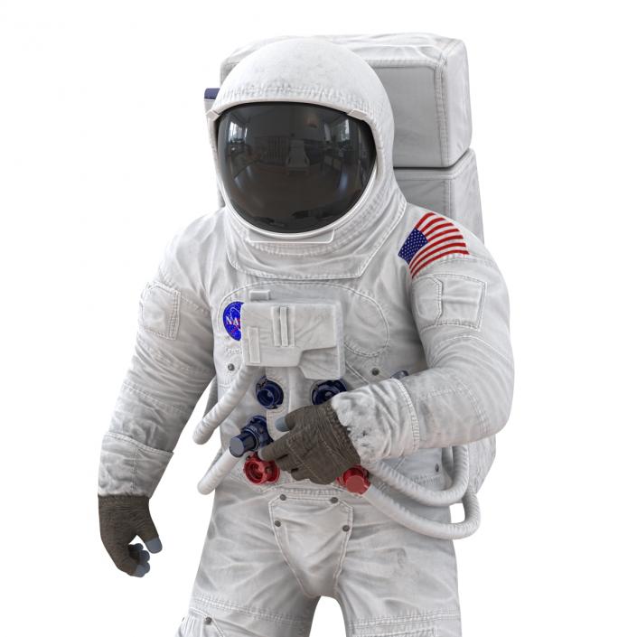 3D Astronaut NASA Wearing Spacesuit A7L Pose 2 model