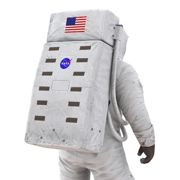 3D Astronaut NASA Wearing Spacesuit A7L Pose 2 model