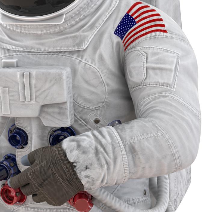 3D Astronaut NASA Wearing Spacesuit A7L Pose 2 model